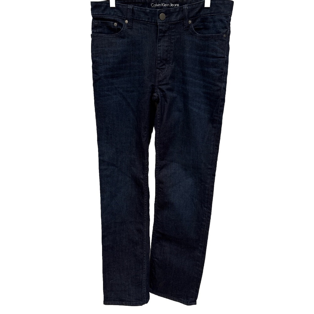 EUC Calvin Klein Mens 5 Pocket Straight Leg Denim Jean Pants Size 32W/30L‎